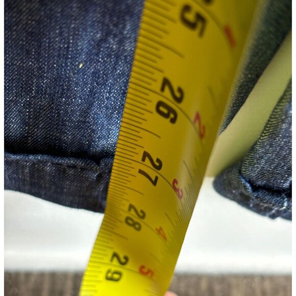 Vertigo Womens Sleeveless Drawstring Straight Leg Denim Jumpsuit Blue Sz M - Picture 8 of 12